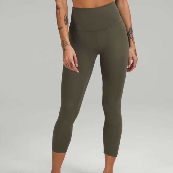 Lululemon Align High-Rise Crop 23"Army Green Size 20 - Picture 2 of 7